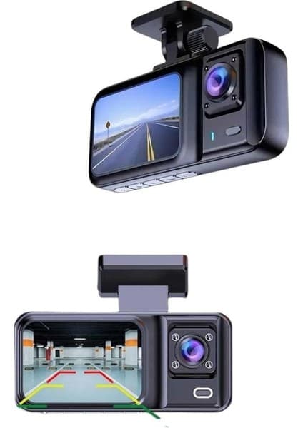 Wisipi Dvr Araç Içi Kamera Ön ve Iç Kamera 2 Inç Ekranlı Çift Kamera -