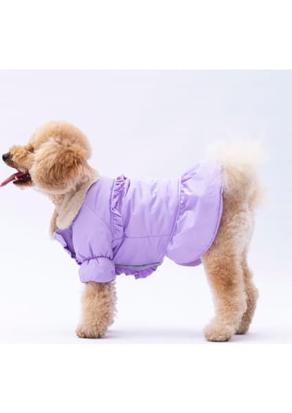 Pawstar Lila Polarlı Su Geçirmez Küçük Irk Yağmurluğu