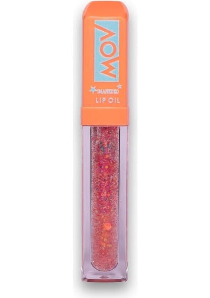 Glitter Lip No:4, Turuncu Işıltılı Dudak Parlatıcısı, Nemlendirici Simli Lip Gloss, 4