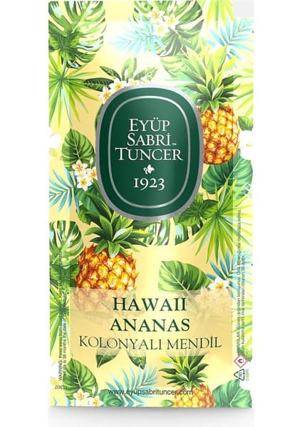 Eyüp Sabri Tuncer Kolonyalı Mendil Hawaii Ananas 150 Li Doypack Poşet 5X10 Küçük