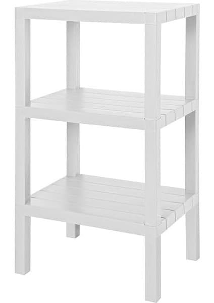 3 Katlı Köşe Rafı / Banyo, Mutfak ve Kiler Için Yer Tasarruflu Organizer / Çok Amaçlı