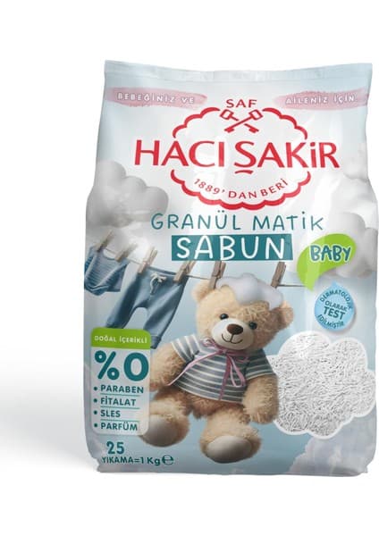 Belirtilmemiş Hacı Şakir Granül Matik Sabun Otomatik Makineler Için Sabun 25 Yıkama (1 x 1000