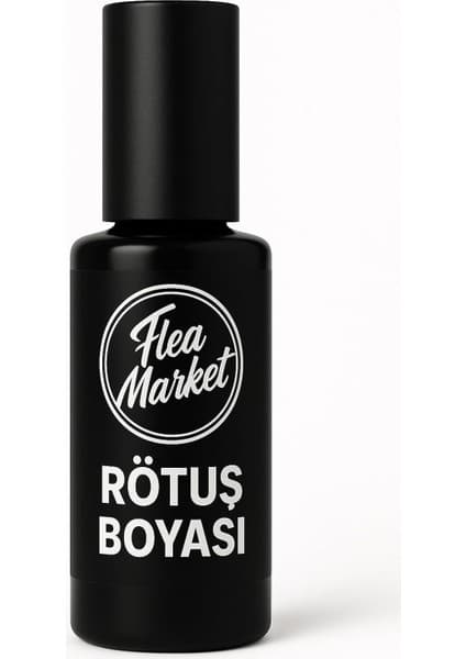 Flea Market Mat Siyah Rötuş Boyası, Araba Motosiklet Mobilya Çizik Giderici, 20 Ml, Fırçalı