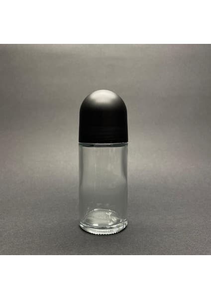 50 cc Roll-On Cam Şişe - Şeffaf - 50 ml Cam Deodorant Şişesi x 3