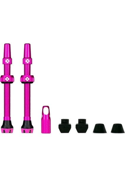 Muc-Off Tubeless Valves V2, Pembe 60 mm - Tüpsüz Valf, Tüpsüz Lastikler Için Valf Çekirdeği
