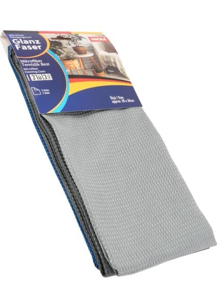 Pıkas 3'lü Mikrofiber Cam Temizlik Bezi Seti Ultra Emici Iz Bırakmaz Çok Amaçlı Büyük Boy