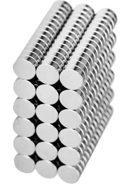 150 Adet 6x2 mm Yuvarlak Güçlü Neodyum Mıknatıs (Çap 6 M M Kalınlık 2