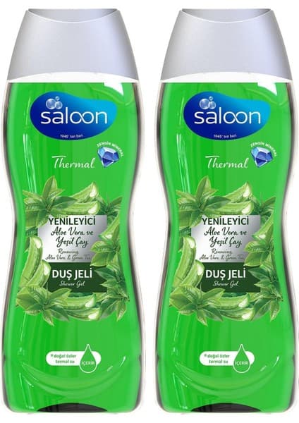 Therml Duş Jeli Yenileyici Aloe Vera & Yeşil Çay 450ML 2li