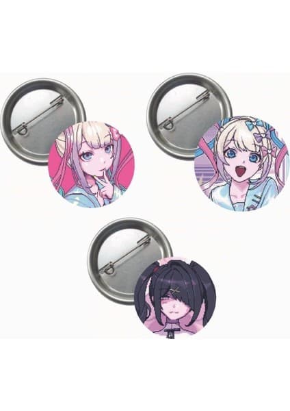 Ms Major Selection Needy Girl Streamer Overdose Anime Buton Rozet 37MM 3