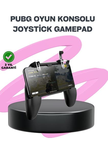 Pubg Mobile Için Tetikleyicili Joystickli Telefon Gamepadi -