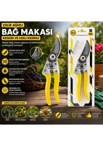 Shopwave Çeli̇k Ağizli Bağ Makas