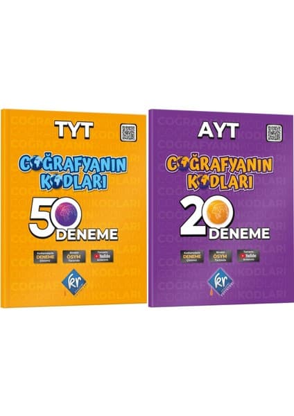 Kr Akademi Coğrafyanın Kodları Tyt-Ayt Coğrafya Çözümlü 50+20 Deneme Seti Çok