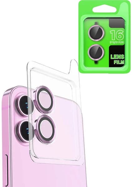 İlk El Grup    iPhone 16 Raze Metal Kamera Lens - Pembe