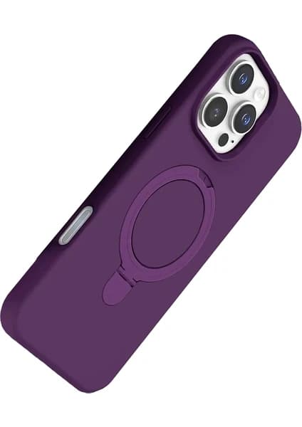 İlk El Grup    iPhone 16 Pro Max Regal Magsafe Standlı Kapak - Derin Mor
