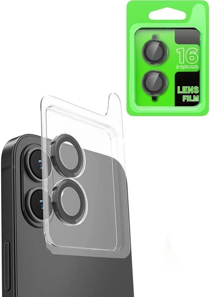 İlk El Grup    iPhone 16 Plus Raze Metal Kamera Lens - Siyah