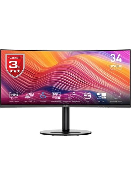 MSI Msı 34" Va Modern MD342CQPW 1ms 120HZ Hdmı-Dp Ev Ofis Monitörü