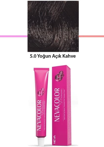 Premium 5.0 Yoğun Açık Kahve - Kalıcı Krem Saç Boyası 50 G