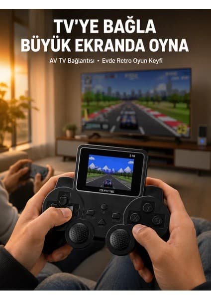 Toyigoo Retro Oyun Konsolu 520 Klasik Oyunlu Şarj Edilebilir El
