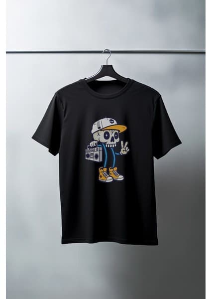 Velmora Fashion Unisex Oversize 24/1 Penye DTF Baskılı Tişört -