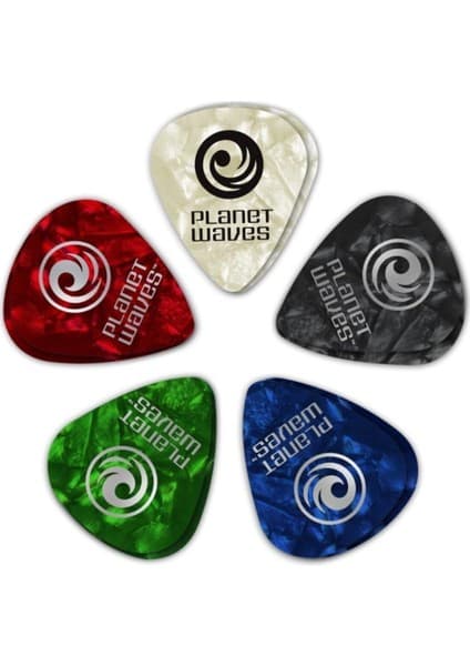 OEM Planetwaves 1cap7-10 Pena Assorted Pearl Celluloid Gitar Pena 10 Adet Extra