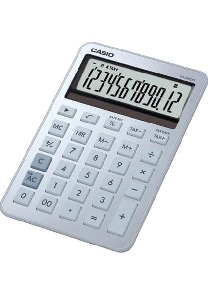 Casio MS-200DQ-BU 12 Hane Buz Mavisi Masa Üstü Hesap