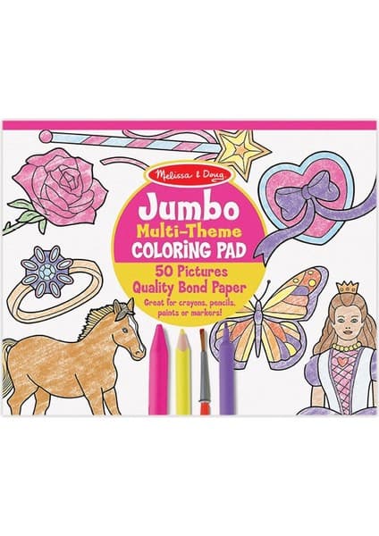 Melissa & Doug - Dev Boyama Kitabı, Pembe