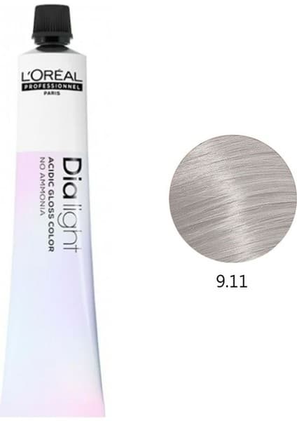 L'Oréal Professionnel Loreal Professionnel Dia Light 9.11 Milkshake Derin Gümüş Renkli Saç Boyası