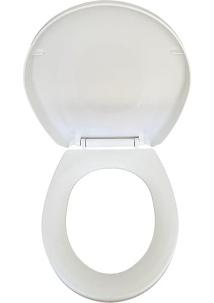 Klozet Kapağı, Akdeniz Modeli Duroplast Malzeme, Beyaz, Oval, Yavaş Kapanır ve Normal Kapanır