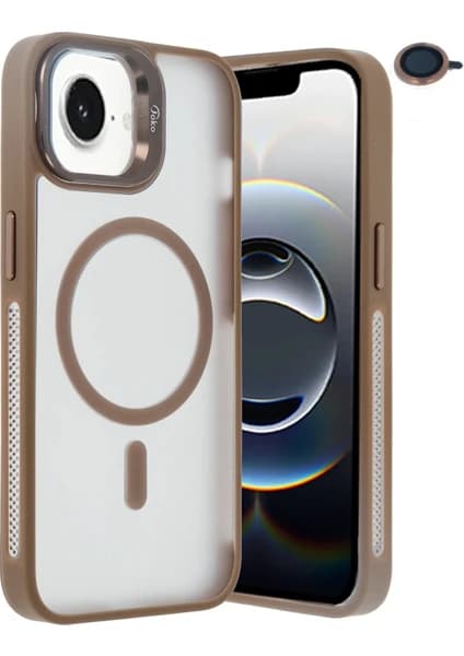 İlk El Grup    iPhone 16E Flet Lens Magsafe Kapak - Gold