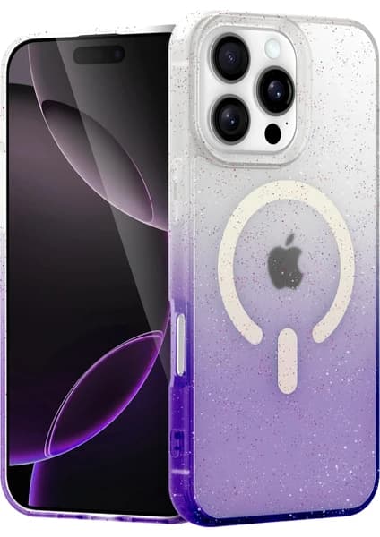 İlk El Grup    iPhone 16 Pro Pummel Shiny Magsafe Kapak - Mor
