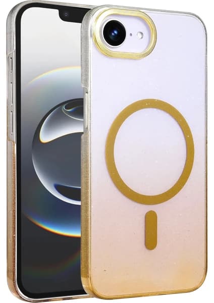 İlk El Grup    iPhone 16E Glossy Magsafe Kapak - Çöl Titanyum