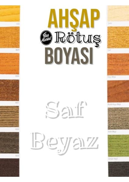 Flea Market Ahşap Rötuş Boyası - Saf Beyaz - 25ML, Fırçalı Cam Şişede Mobilya Masa