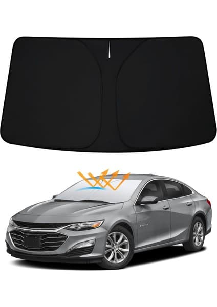 Chevy Malibu 2016 2017 2018 2019 2020 2021 2022 2023 2024, Katlanabilir Ön Güneş Kalkanı