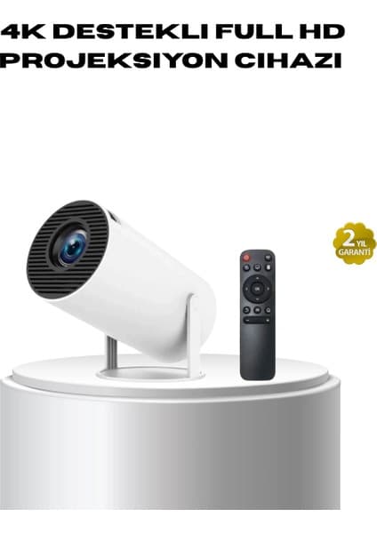İlk El Grup 4K Destekli Full Hd Projeksiyon Cihazı – 130 Inç Geniş Ekran, Wifi ve HDMI