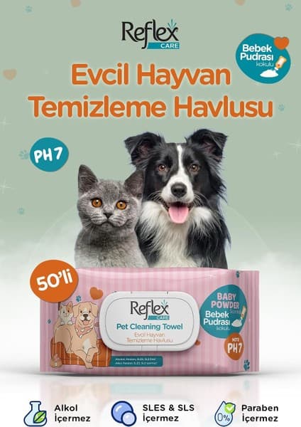 Asitan Reflex Care Evcil Hayvanlar Için Çok Amaçlı Hijyenik Temizleme Havlusu