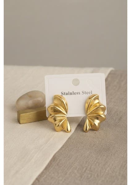 316L Çelik Gold Renk Vintage 3D Dalgalı Model