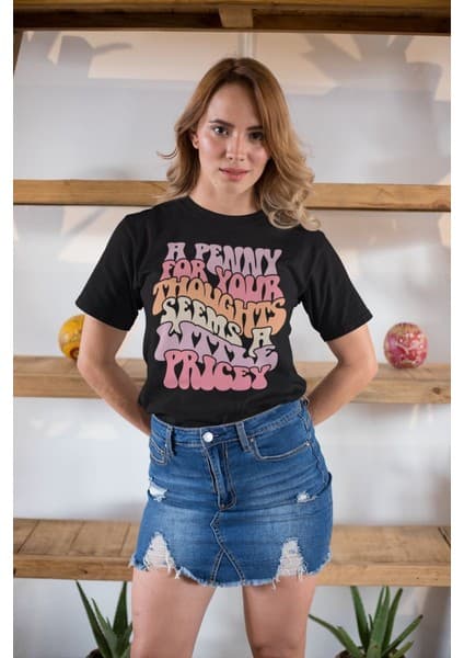 Velmora Fashion Unisex Erkek/kadın Özel Baskılı Modern Fit %100 Pamuk Bisiklet Yaka