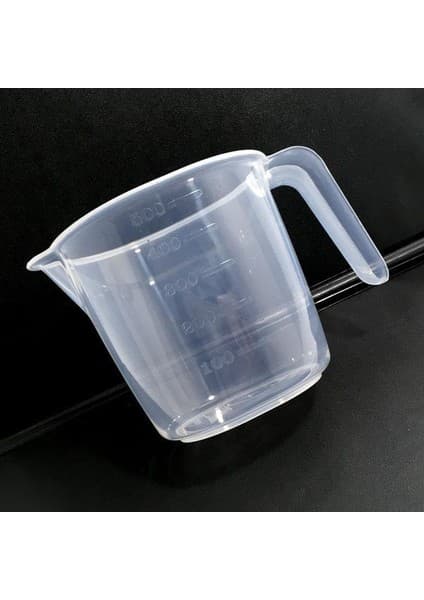Şeffaf Kırılmayan Plastikten Kulplu Sürahi Tipi 500ML Ölçü Kabı Çok Amaçlı Dereceli