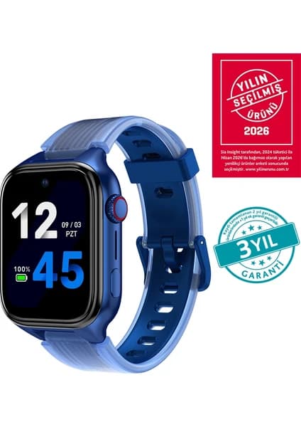 Ttec Kidi Pro AMOLED Ekranlı GPS 4G Sim Kartlı Akıllı Çocuk Saati Okyanus Laciverti 2KSW03