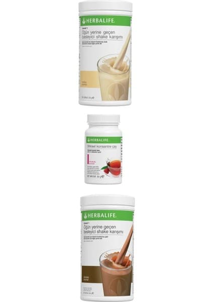 Herbalife Aylık Başlangıç Seti 2 Adet Shake Vanilya Çikolata 1 Adet Çay