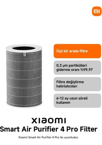 Xiaomi Akıllı Hava Temizleyici 4 Pro Filtre
