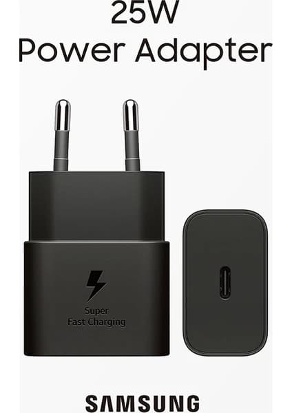 Samsung EP-T2510N Type C Hızlı Şarj Adaptörü (25W) - Siyah