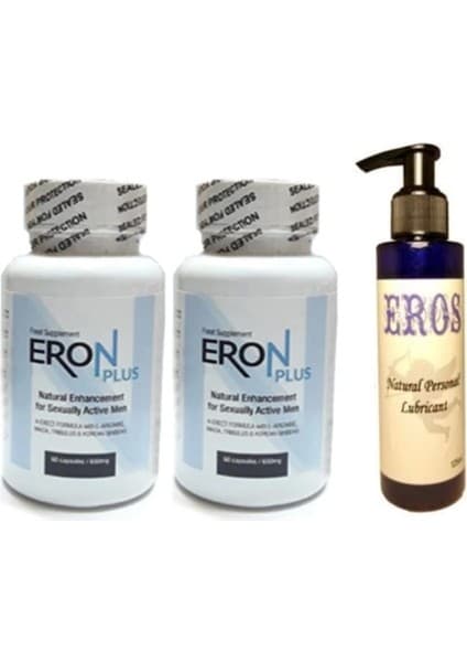 Bezos Eros Lubricant 125 ml + 2ADET Eron Plus 60LI Erkeklere