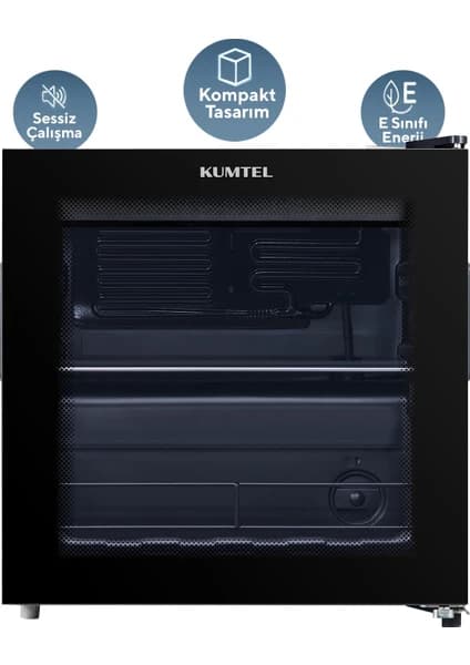 KUMTEL HMB-60 44 L Cam Kapılı Mini Buzdolabı (Minibar)