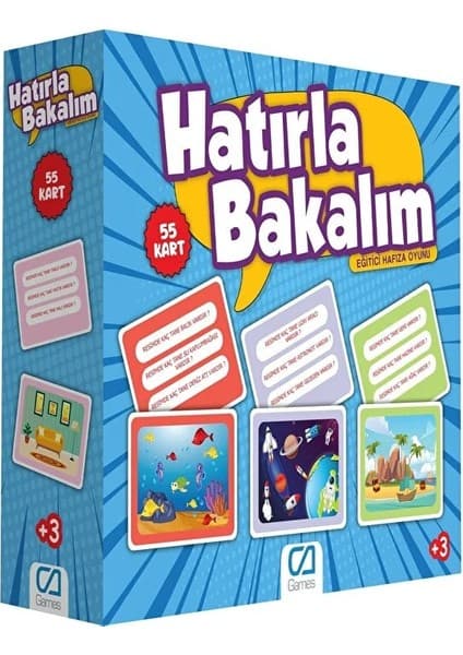 Games Hatırla Bakalım Eğitici Hafıza Oyunu 55 Kart