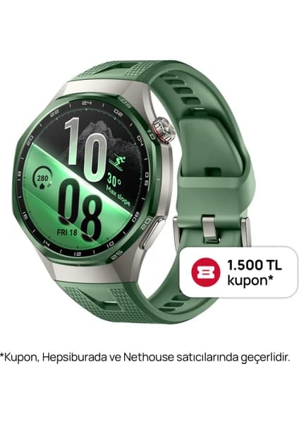 Huawei Watch GT 7 Pro 46 mm Akıllı Saat - Yeşil, Titanyum Kasa, iOS me Android Uyumlu, EKG, Nano Seramik Bezel, 21 Güne Varan Pil Ömrü