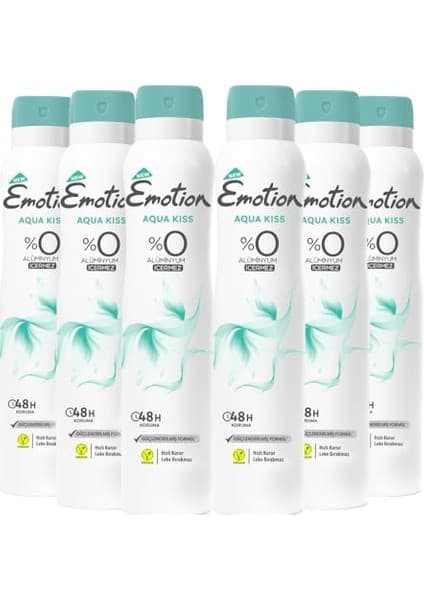 Aqua Kiss Kadın Alüminyumsuz Vegan Deodorant 6X200