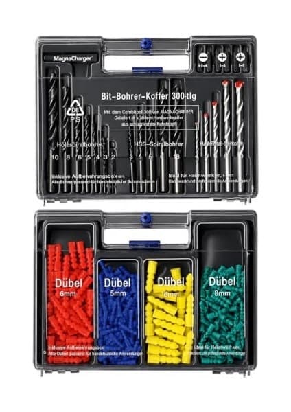 24 Parça Matkap Ucu ve Dübel Seti; Ahşap, Beton ve Metal Uçları, 5-6-8-10 mm Dübel ve Bits