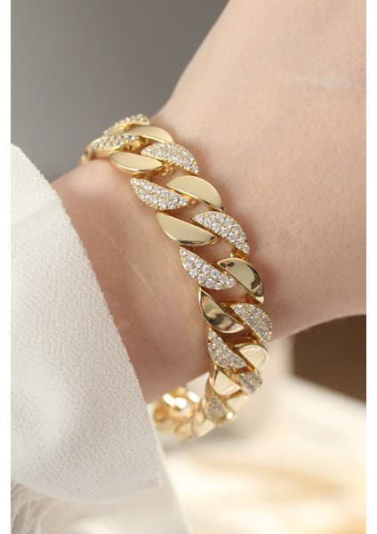 Bezos Vip Seri Pirinç Zirkon Taşlı Gold Renk Gurmet