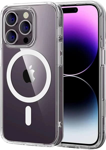 SBN - Store Apple iPhone 16 Pro Max Uyumlu Combo Sert Şeffaf Magsafe Kapak - Şeffaf